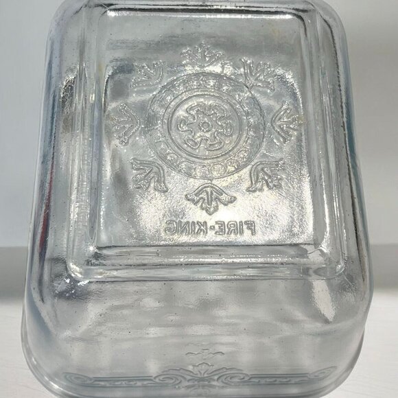 Vintage Fire King Clear Glass Refrigerator Dish - Elegant Retro Storage With Lid - Picture 2 of 10